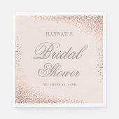 エレガントバラ金ゴールドブライダルシャワー スタンダードランチョンナプキン (正面)