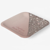 エレガントバラ金ゴールドブライダルシャワー ペーパープレート (傾斜あり)