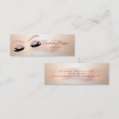 エレガントバラ金ゴールドブラシのストローク、グリッターのラフェイクッシュ スキニー名刺 (正面/裏面)