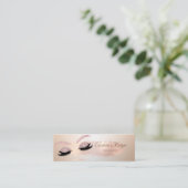 エレガントバラ金ゴールドブラシのストローク、グリッターのラフェイクッシュ スキニー名刺 (スタンド正面)