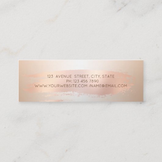 エレガントバラ金ゴールドブラシの線フェイク線 スキニー名刺 (裏面)