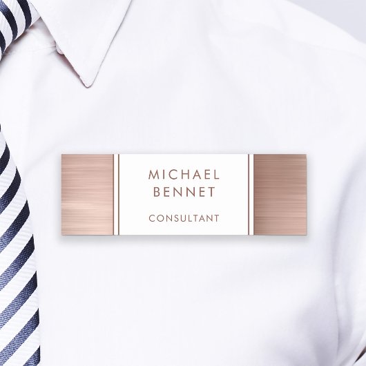 エレガントバラ金ゴールドブラシ金属事業 名札