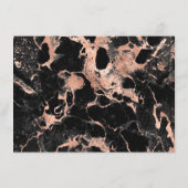 エレガントバラ金ゴールドブラックマーブル結婚詳細 エンクロージャーカード (裏面)