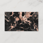 エレガントバラ金ゴールドブラック大理石結婚のレジストリ エンクロージャーカード (裏面)