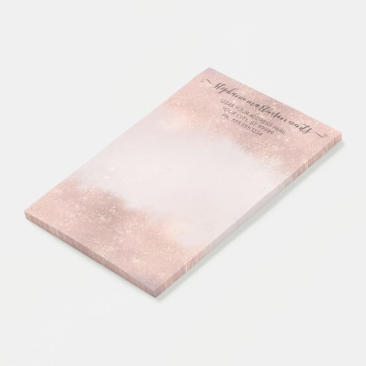 エレガントバラ金ゴールドプロフェッショナルサロンヘアメイクアップ ポストイット (アングル)