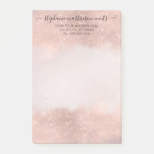 エレガントバラ金ゴールドプロフェッショナルサロンヘアメイクアップ ポストイット (正面)