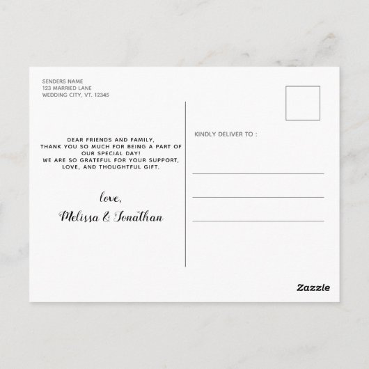 エレガントバラ金ゴールドペットドッグ結婚の感謝 ポストカード (裏面)