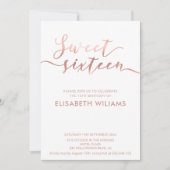 エレガントバラ金ゴールドミニマルシック書道 招待状 (正面)