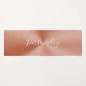 エレガントバラ金ゴールドメタリックパーソナライズされた禅 ヨガマット (正面(横))