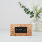 エレガントバラ金ゴールドメタリックルックタイル 名刺 (スタンド正面)