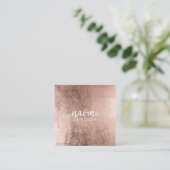 エレガントバラ金ゴールドモダンスクエアのミニマリスト白 スクエア名刺 (スタンド正面)