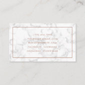 エレガントバラ金ゴールドモダン大理石 名刺 (裏面)