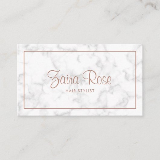 エレガントバラ金ゴールドモダン大理石 名刺 (正面)