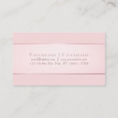 エレガントバラ金ゴールドモダン手書きスクリプトトレンディー 名刺 (裏面)