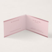 エレガントバラ金ゴールドモダン手書きスクリプト名 名刺 (内部)