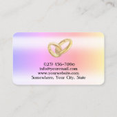 エレガントバラ金ゴールドモダン、金ゴールドリング名刺 名刺 (裏面)