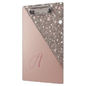 エレガントバラ金ゴールドモノグラムのクリップボード クリップボード (左)