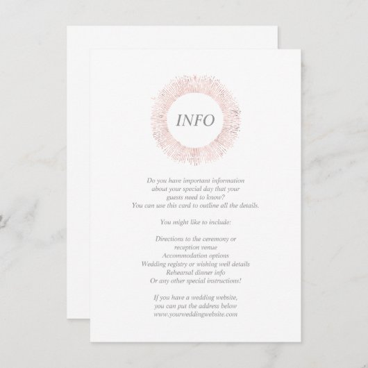 エレガントバラ金ゴールドモノグラム情報/詳細カード エンクロージャーカード (正面/裏面)