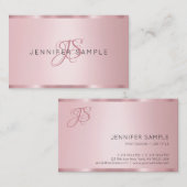 エレガントバラ金ゴールドモノグラモダンム 名刺 (正面/裏面)