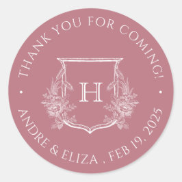 エレガントバラ金ゴールドモノグラ結婚ムのシール ラウンドシール