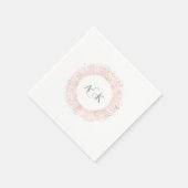 エレガントバラ金ゴールドモノグラ結婚ムのナプキン スタンダードカクテルナプキン (角)