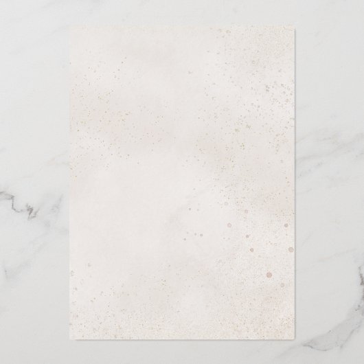 エレガントバラ金ゴールドモノグラ結婚ムの箔押し 箔招待状 (裏面)