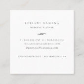 エレガントバラ金ゴールドリングや輪フローラ スクエア名刺 (裏面)