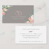 エレガントバラ金ゴールドリングや輪フローラ 名刺 (正面/裏面)