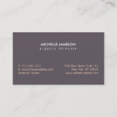 エレガントバラ金ゴールドリーフのロゴ 名刺 (裏面)