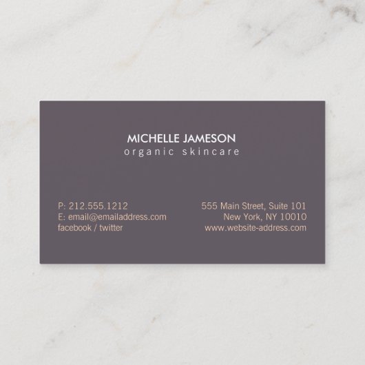 エレガントバラ金ゴールドリーフのロゴ 名刺 (裏面)