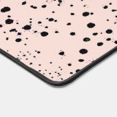 エレガントバラ金ゴールドレタリングのブラックマウスパッド デスクマット (コーナー)