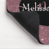 エレガントバラ金ゴールドレタリングのブラックマウスパッド マウスパッド (コーナー)