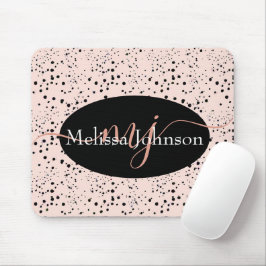 エレガントバラ金ゴールドレタリングのブラックマウスパッド マウスパッド