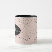 エレガントバラ金ゴールドレタリングオンブラックマグカップ マグカップ (中央)