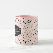 エレガントバラ金ゴールドレタリングオンブラックマグカップ マグカップ (中央)