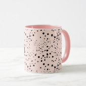 エレガントバラ金ゴールドレタリングオンブラックマグカップ マグカップ (正面右)