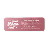 エレガントバラ金ゴールドロゴウェブサイト電話 ラベル (正面)