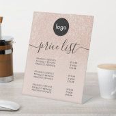 エレガントバラ金ゴールドロゴビジネス価格表 台座サイン (インサイチュ)