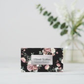 エレガントバラ金ゴールドヴィンテージフローラ 名刺 (スタンド正面)