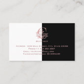 エレガントバラ金ゴールド分カスタム割モノグラム文字C 名刺 (裏面)