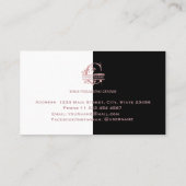 エレガントバラ金ゴールド分カスタム割モノグラム文字G 名刺 (裏面)