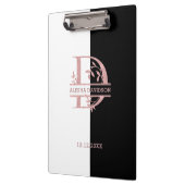 エレガントバラ金ゴールド分カスタム割モノグラムA B C D クリップボード (左)