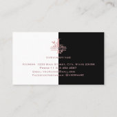 エレガントバラ金ゴールド分割カスタムモノグラムレターI 名刺 (裏面)