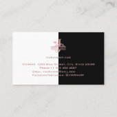 エレガントバラ金ゴールド分割カスタムモノグラムレターJ 名刺 (裏面)