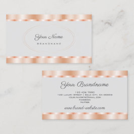 エレガントバラ金ゴールド効果の色（明るい灰色） 名刺