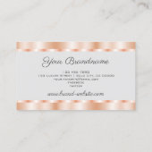 エレガントバラ金ゴールド効果の色（明るい灰色） 名刺 (裏面)