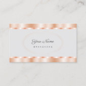 エレガントバラ金ゴールド効果の色（明るい灰色） 名刺 (正面)