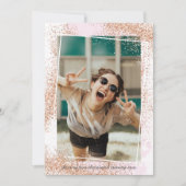 エレガントバラ金ゴールド卒業パーティ招待状 招待状 (正面)