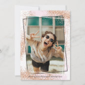 エレガントバラ金ゴールド卒業パーティ招待状 招待状 (正面)