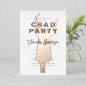 エレガントバラ金ゴールド卒業党 箔招待状 (立ち正面)